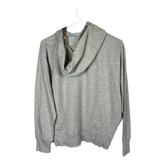 NWT New York & Co Small full zip hoodie jacket sweatshirt Gray lounge athletic - Picture 7 of 9